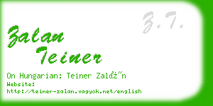 zalan teiner business card
